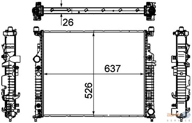 SU RADYATÖRÜ 280/320CDİ-350-500  164 113-272-642