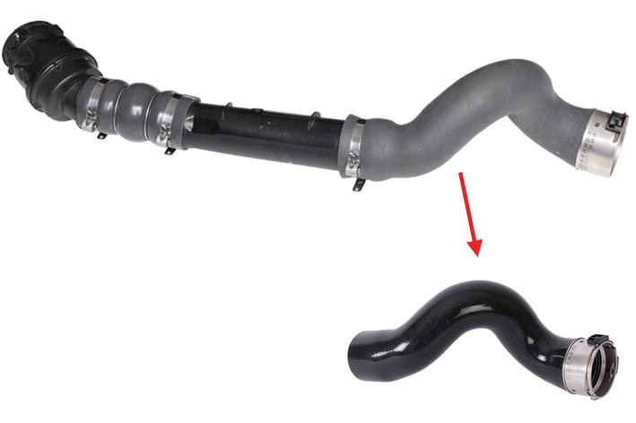 TURBO HORTUMU
PLASTİK BORU HARİÇ
OK İLE GÖSTERİLEN BÜYÜK HORTUM RENAULT KANGOO II  1.5 DCI