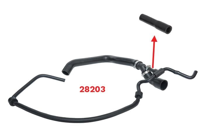 28203 RADYATÖR ÜST HORTUMDA KULLANILAN VW LT35=VOLT 2.5 TDI  2D0122101D
