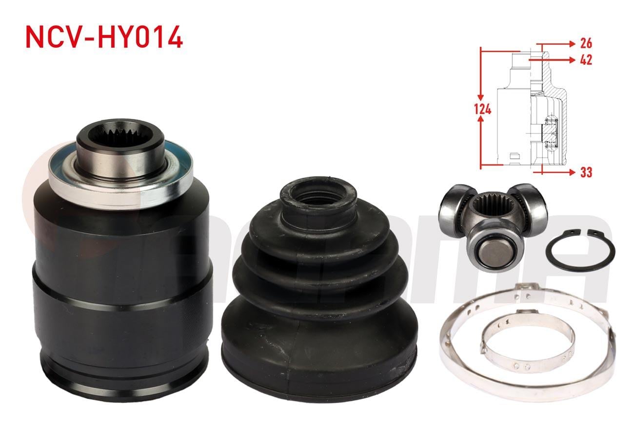 AKS KAFASI SAG ON IC 26X33X42 UZUNLUK 124mm HYUNDAI ACCENT ERA 1.5 CRDI 2006-2012