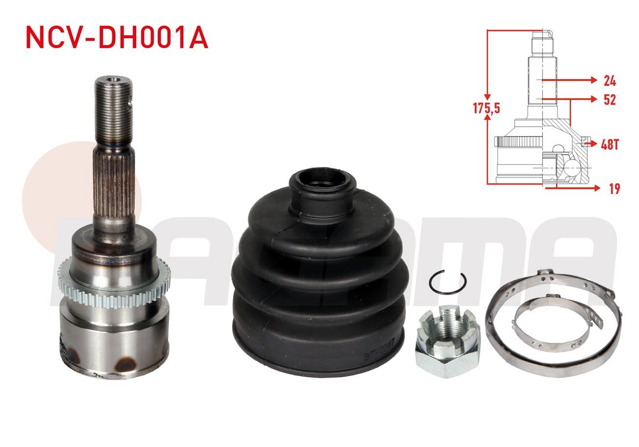 AKS KAFASI SOL-SAG ON DIS 24X19X52 ABSLI 48 DIS UZUNLUK 175,5mm DAIHATSU TERIOS (J1) 1.3 1997-2005