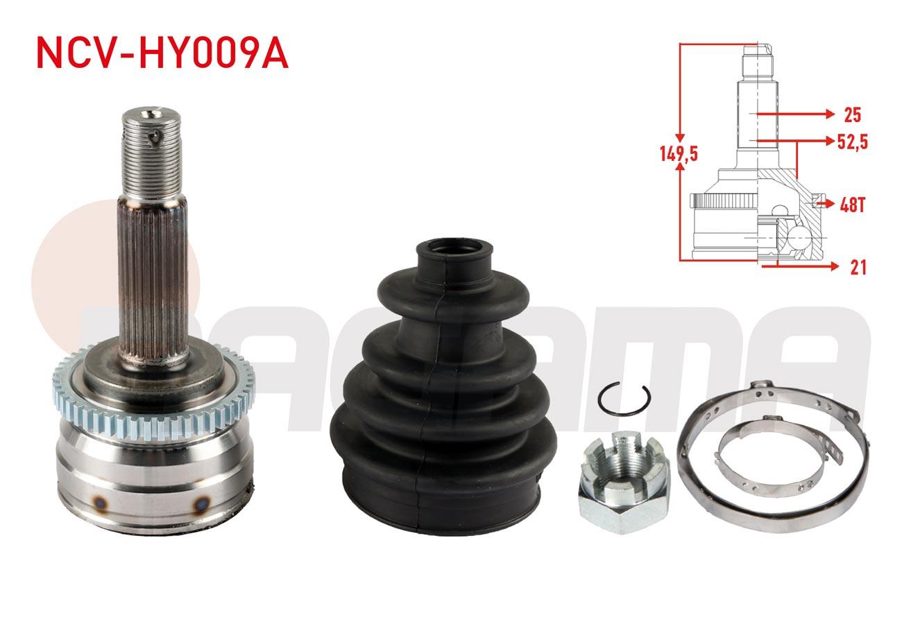 AKS KAFASI SOL-SAG ON DIS 25X21X52,5 ABSLI 48 DIS UZUNLUK 149,5mm HYUNDAI I20 (PB,PBT) 1.2 - 1.4 M-T 2008-2015