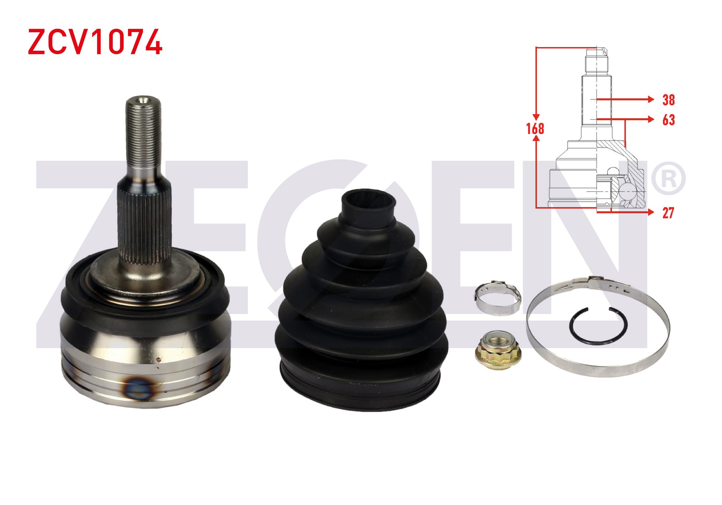 AKS KAFASI SOL-SAG ON DIS 38X27X63 UZUNLUK 168mm VW TRANSPORTER V 1.9 TDI 2003-2011 / TRANSPORTER VI 2.0 TDI 2011- 7H0498099X 7H0407321B 7H0498099