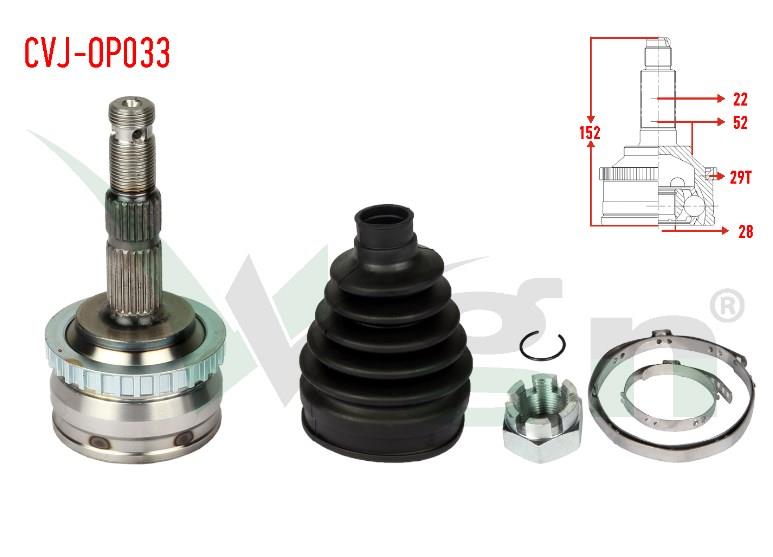 AKS KAFASI SOL-SAG ON DIS OPEL CORSA C 1.0 ABSLI 29 DIS 22X28X52 UZUNLUK 151,7 mm 2000-2006 26067600 844013 607400 303890