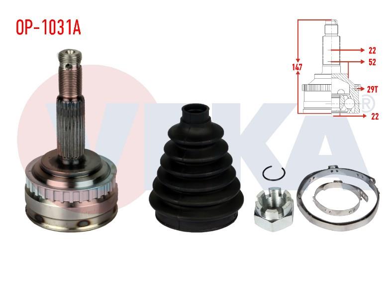 AKS KAFASI SOL-SAG ON DIS OPEL VECTRA B 1.6i ABSLI 29 DIS 22X22X52 A-T UZUNLUK 144,8 mm 1995-2003 374213 90498406 844007 607118 302861