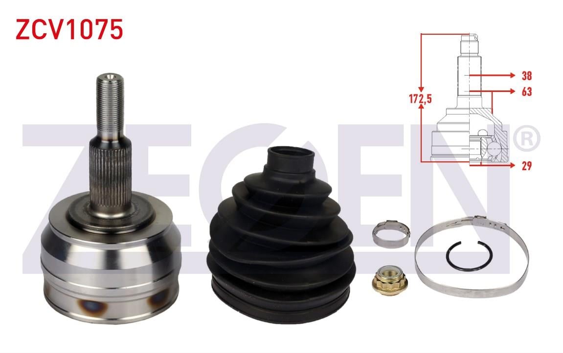 AKS KAFASI SOL-SAG ON T5 2.5 TDI 38X29X63 UZUNLUK 172,5 mm 2003-2011 7H0407321C 7H0407321D