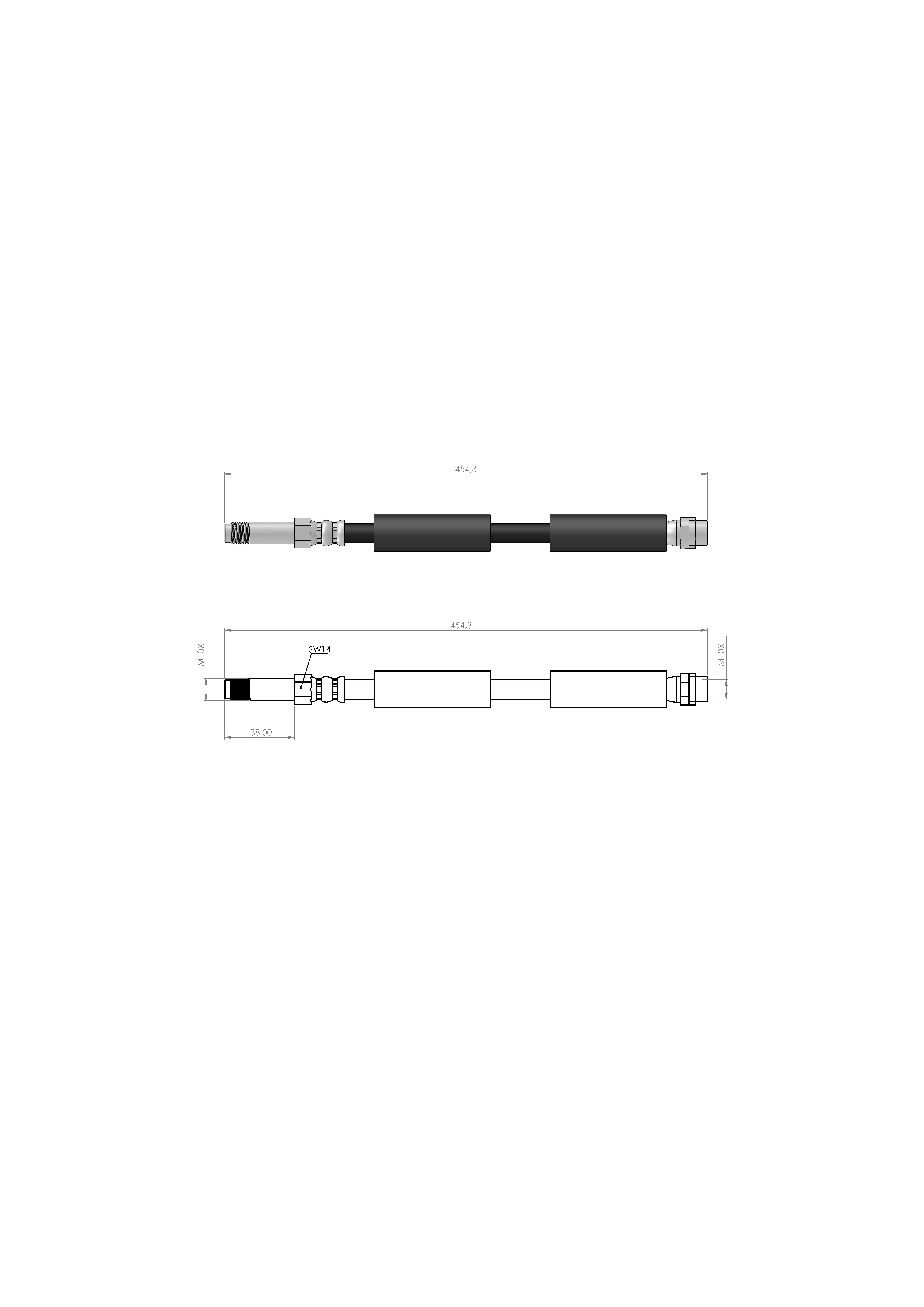 ARKA FREN HORTUMU CRAFTER SPRİNTER 285/65 LASTIK OLMAYAN 06> A9064280335 - A9064280335