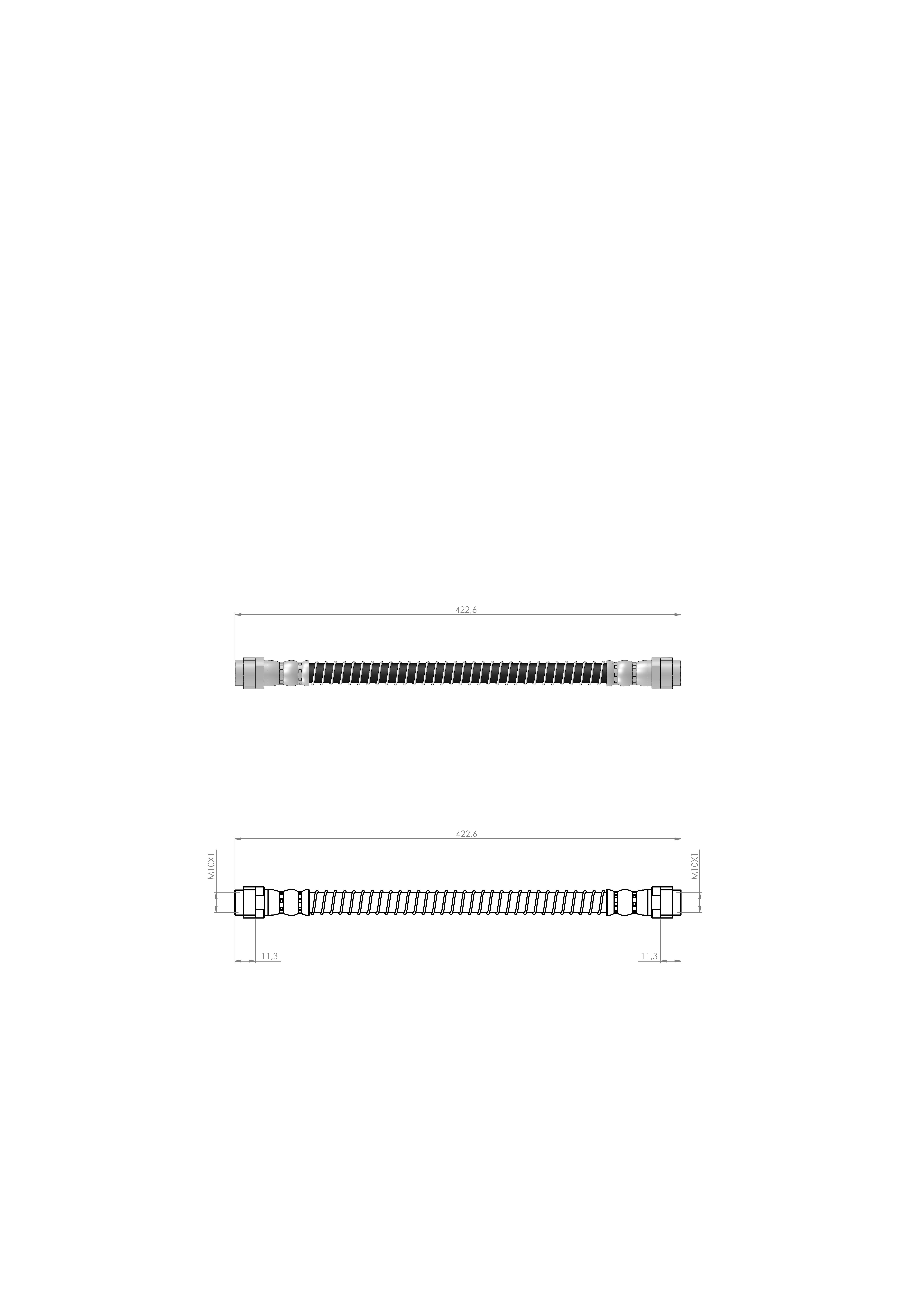 ARKA FREN HORTUMU TOUAREG-Q7-CAYENNE 427MM 04> 7L0611776 - 7L0611776A - 7P0611776 - 95535506000