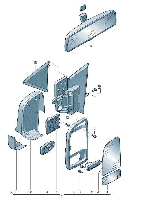 AYNA CAMI SOL ISITMALI VW CRAFTER 2006-2016 / MERCEDES SPRINTER 2006-2016 A0028111533