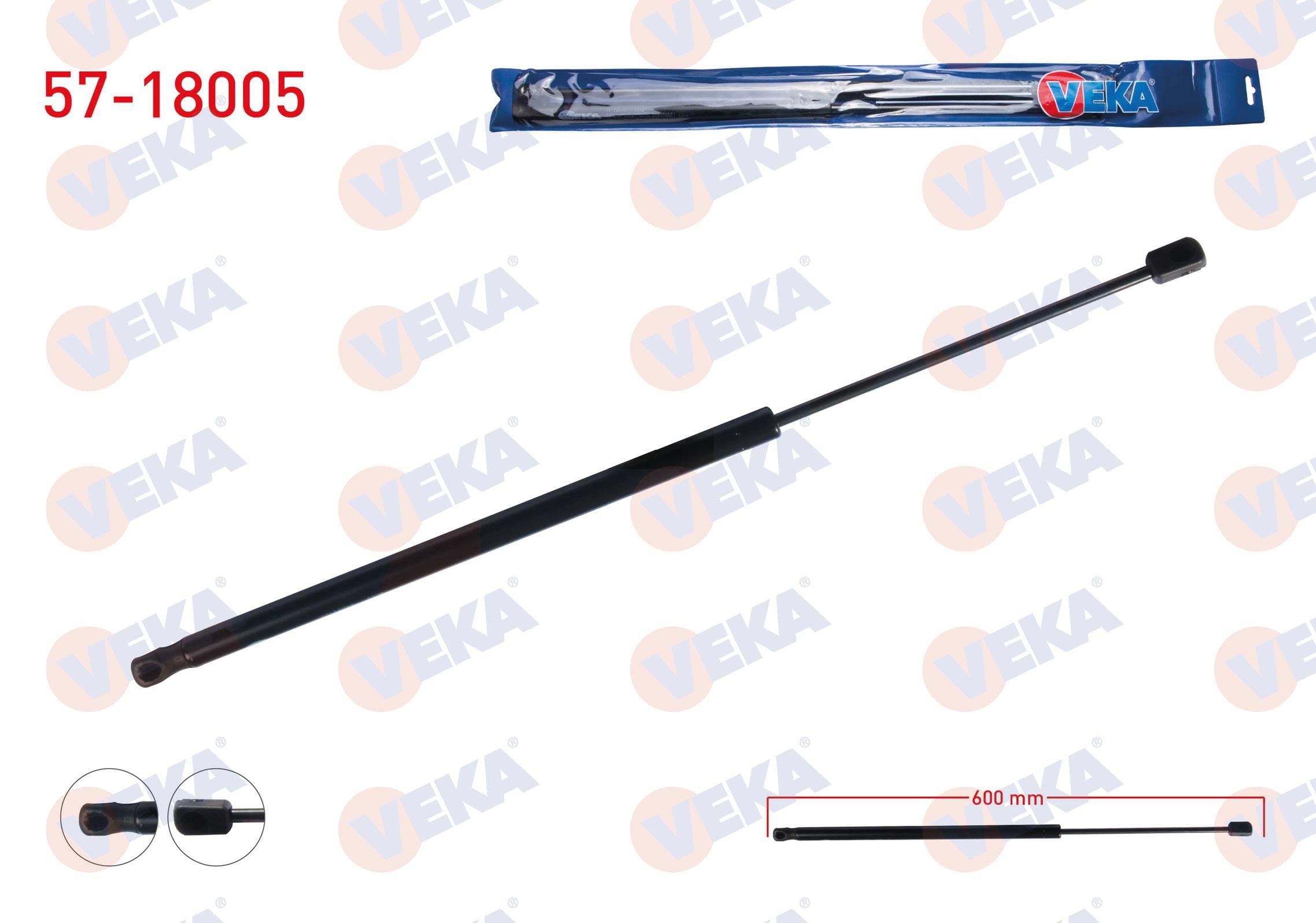 BAGAJ AMORTISORU 600mm/670N CITROEN NEMO 2007- / FIAT FIORINO (225) 2007- / PEUGEOT BIPPER (AA) 2008-