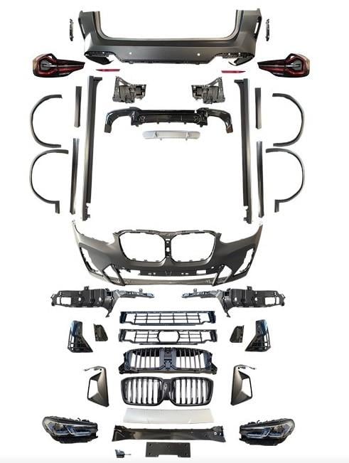 BODY KİT X3:G01 [DONUSUM=> G01-LCI] PDCLI:ARKA, 2B2-ÇıKıŞ, MRŞP-LI, PANJ-LU, FAR/STOP -M-TECH-