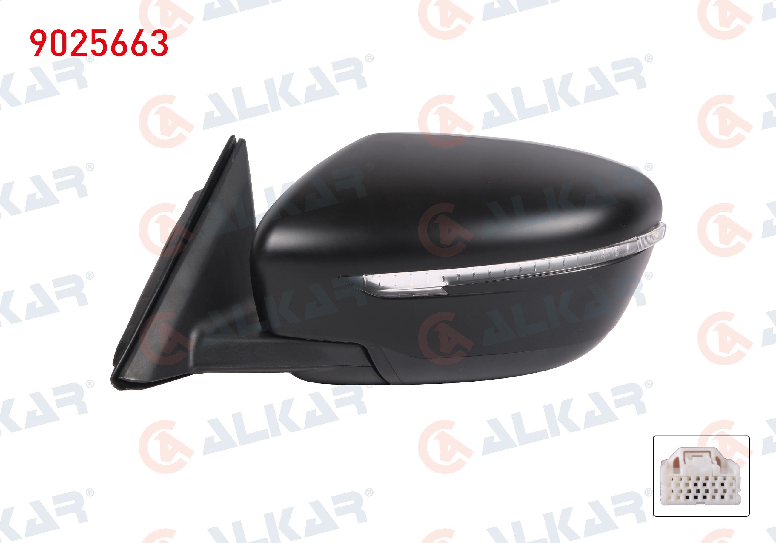 DIS DIKIZ AYNASI SOL ELEKTRIKLI ISITMALI ASTARLI SINYALLI 7 PIN NISSAN X-TRAIL 2014-