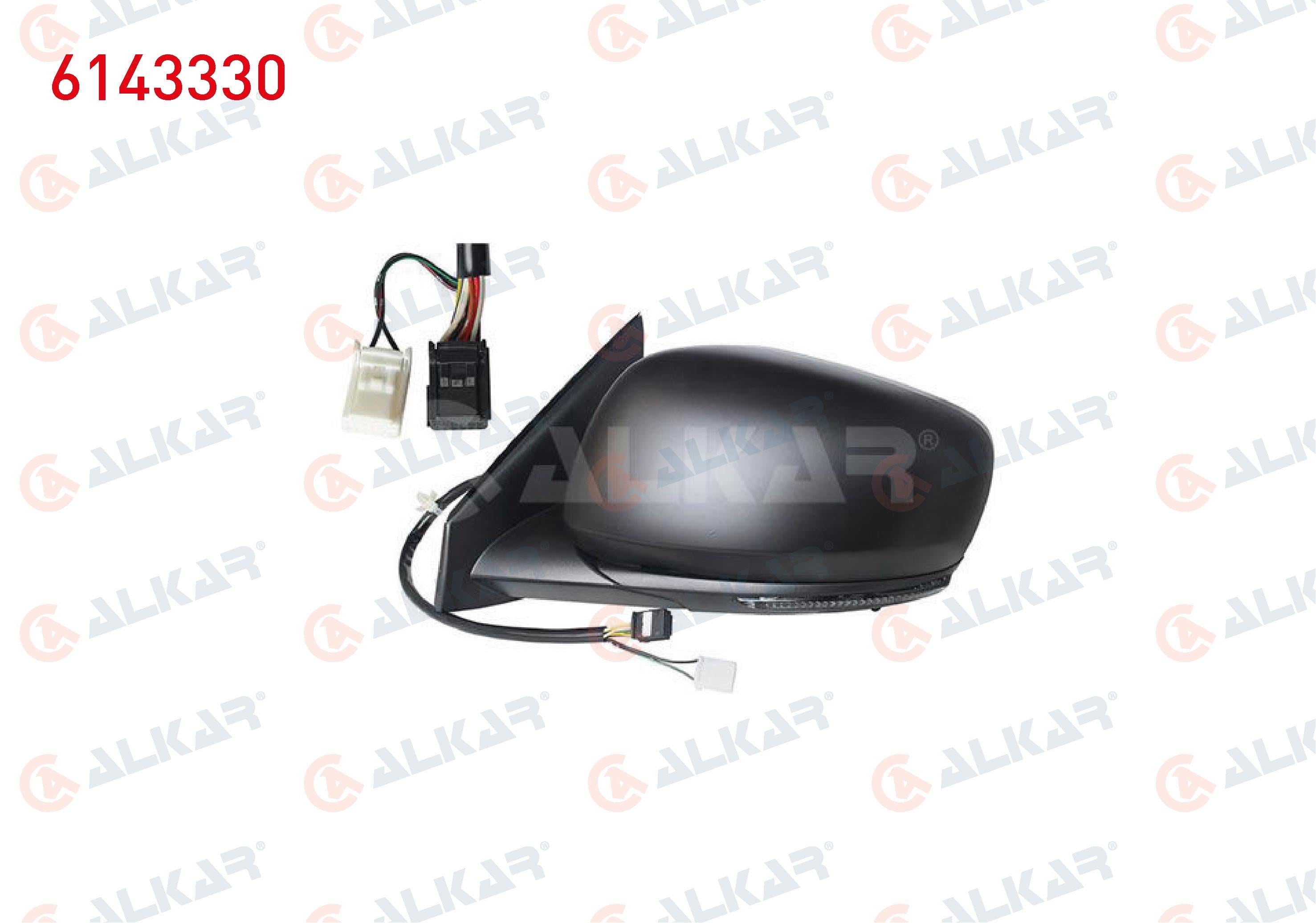 DIS DIKIZ AYNASI SOL ELEKTRIKLI ISITMALI ASTARLI OTOMATIK KATLANIR SINYALLI SENSORLU 9 PIN RENAULT KADJAR 2015-