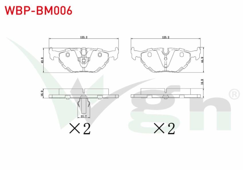 FREN BALATA ARKA BMW 3 SERISI (E36) 318 i 1990-1998/ (E36) 320 i 1990-1998/ (E36) 325 i 1990-1998/ (E36) 328 Ci 1990-1998/ (E46) 320 D 1998-2005/ (E46) 316 i 1998-2005/ (E46) 325 i 1998-2005
