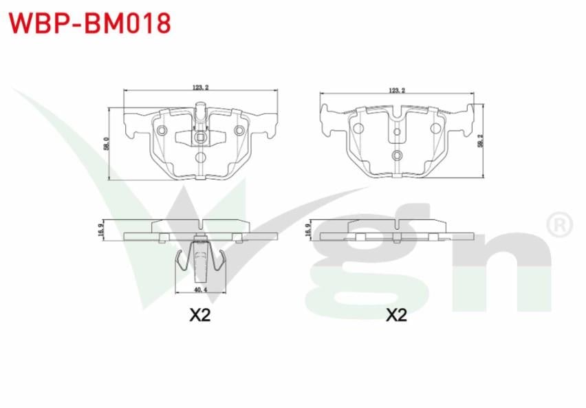 FREN BALATA ARKA BMW 3 SERISI (E90) 318 CL 2005-2011 / (E90) 320 i 2005-2011 / (E90) 320 D 2005-2011 / (E90) 325 i 2005-2011 / (E90) 330 Xi 2005-2011 / (E90) 335 D 2005-2011