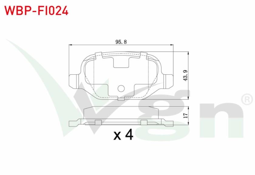 FREN BALATA ARKA FIAT LINEA 1.6 MJT 2007- / LINEA 1.4 T-JET 2007- / ALFA ROMEO 147 (937) 1.6 2001-2010 / 147 (937) 1.9 JTD 2001-2010