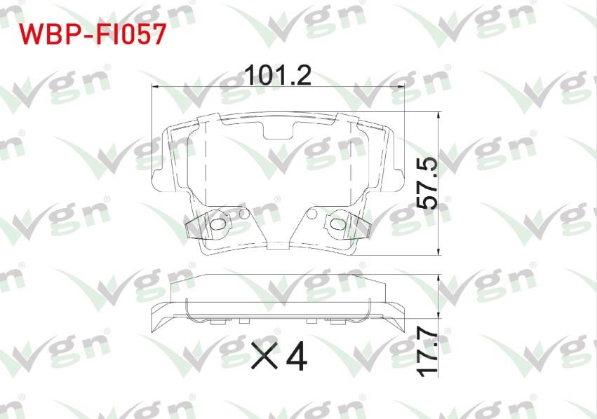 FREN BALATA ARKA IKAZLI CHRYSLER 300C 2004- / LANCIA THEMA (LX) 3.0 2011-2014