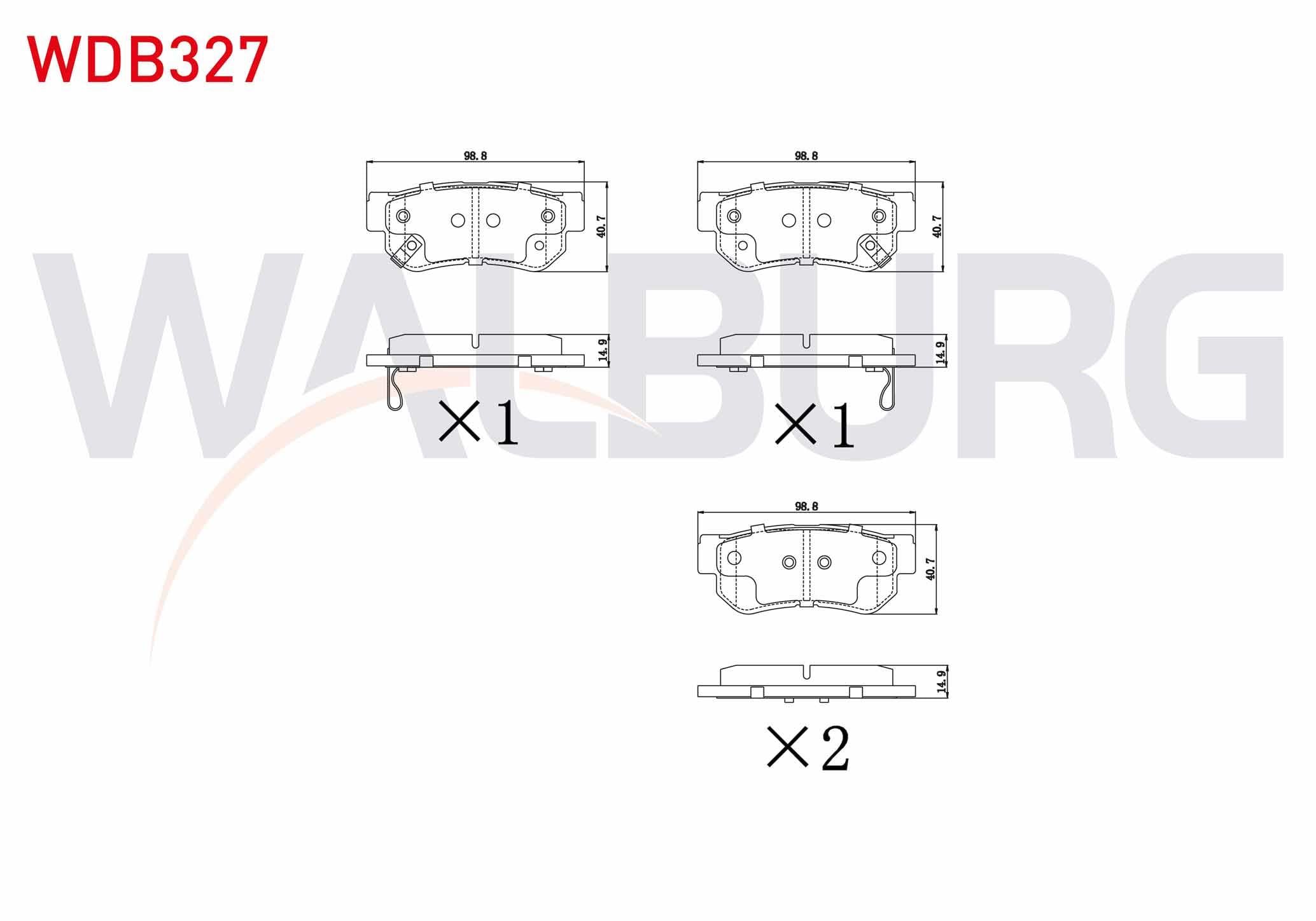 FREN BALATA ARKA IKAZLI HYUNDAI GETZ 1.3i 2002-2008/ 1.4i 2002-2008/ 1.5 CRDI 2002-2008/ SONATA IV 2.0i 2001-2004/ TUCSON 2.0 CRDI 2004-2010/ SPORTAGE