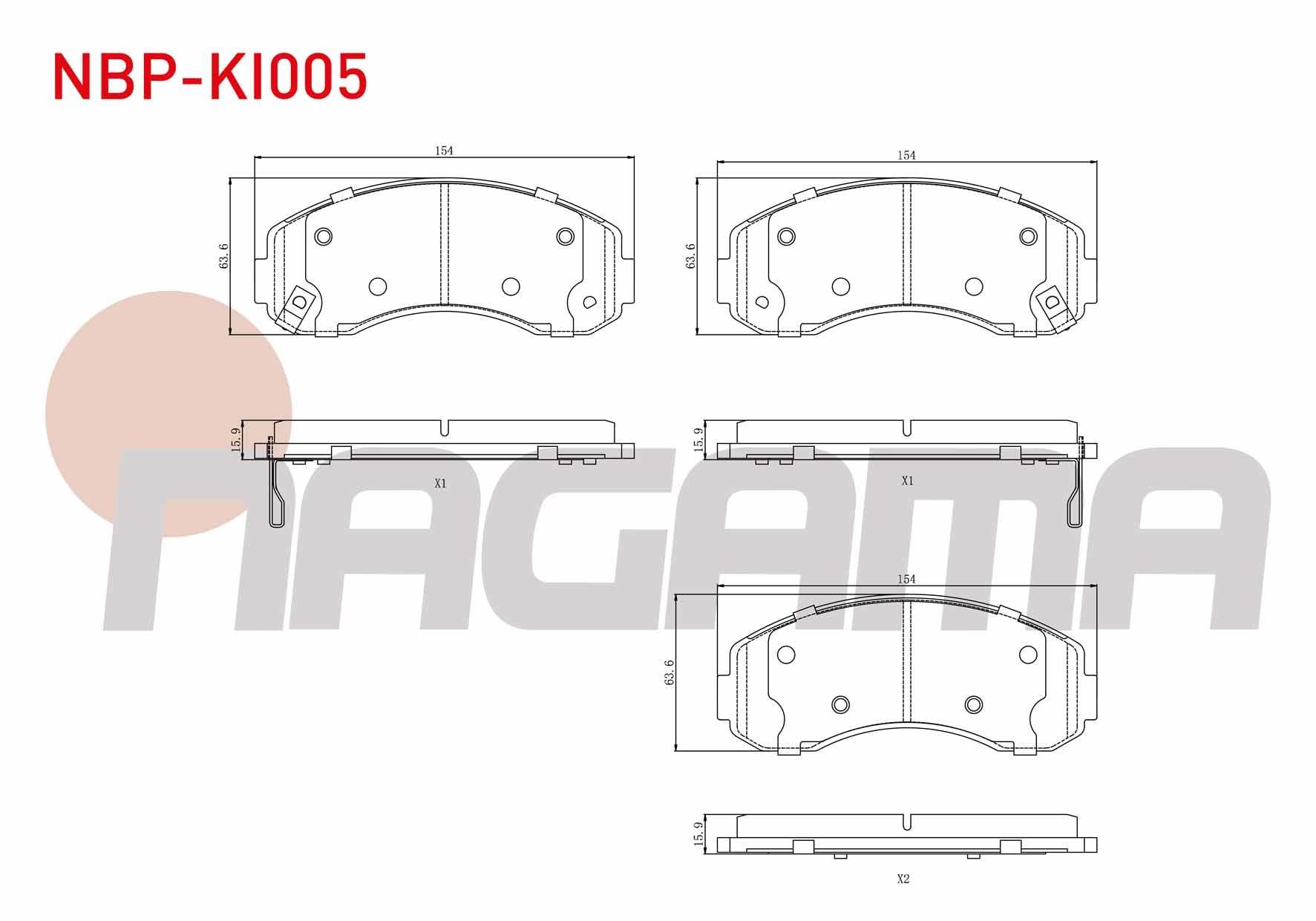 FREN BALATA ARKA IKAZLI KIA SORENTO I (JC) 2.4i 2002-2009 / KIA SORENTO I (JC) 2.5 CRDI 2002-2009