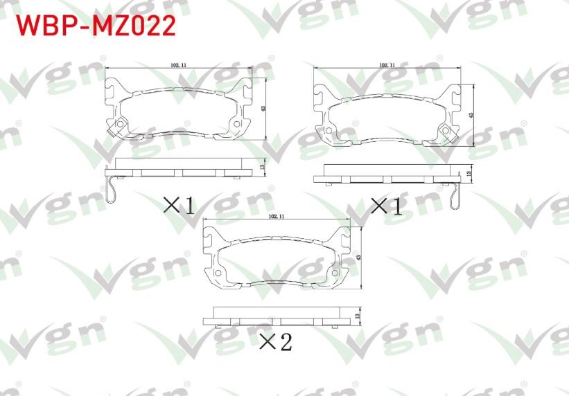 FREN BALATA ARKA IKAZLI MAZDA 323 V 1.5i 16v - 1.8i 16v 1994-1998 / MX-5 I 1.6i 16v - 1.8 1990-1998