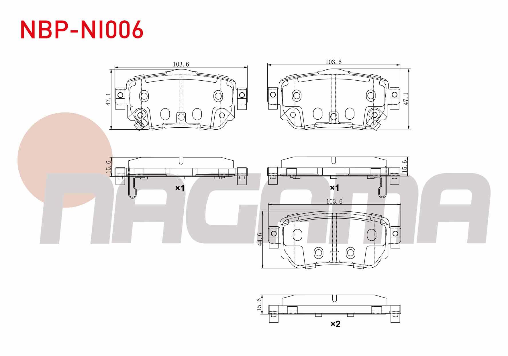 FREN BALATA ARKA IKAZLI NISSAN QASHQAI 1.5 DCI 2014- / QASHQAI 1.2 2014- / QASHQAI 1.6 DCI 2014-/ X-TRAIL 1.6 DCI 2014-/ RENAULT KADJAR 1.5 DCI 2015-/ KADJAR 1.2 2015-/ KADJAR 1.6 DCI 2015-
