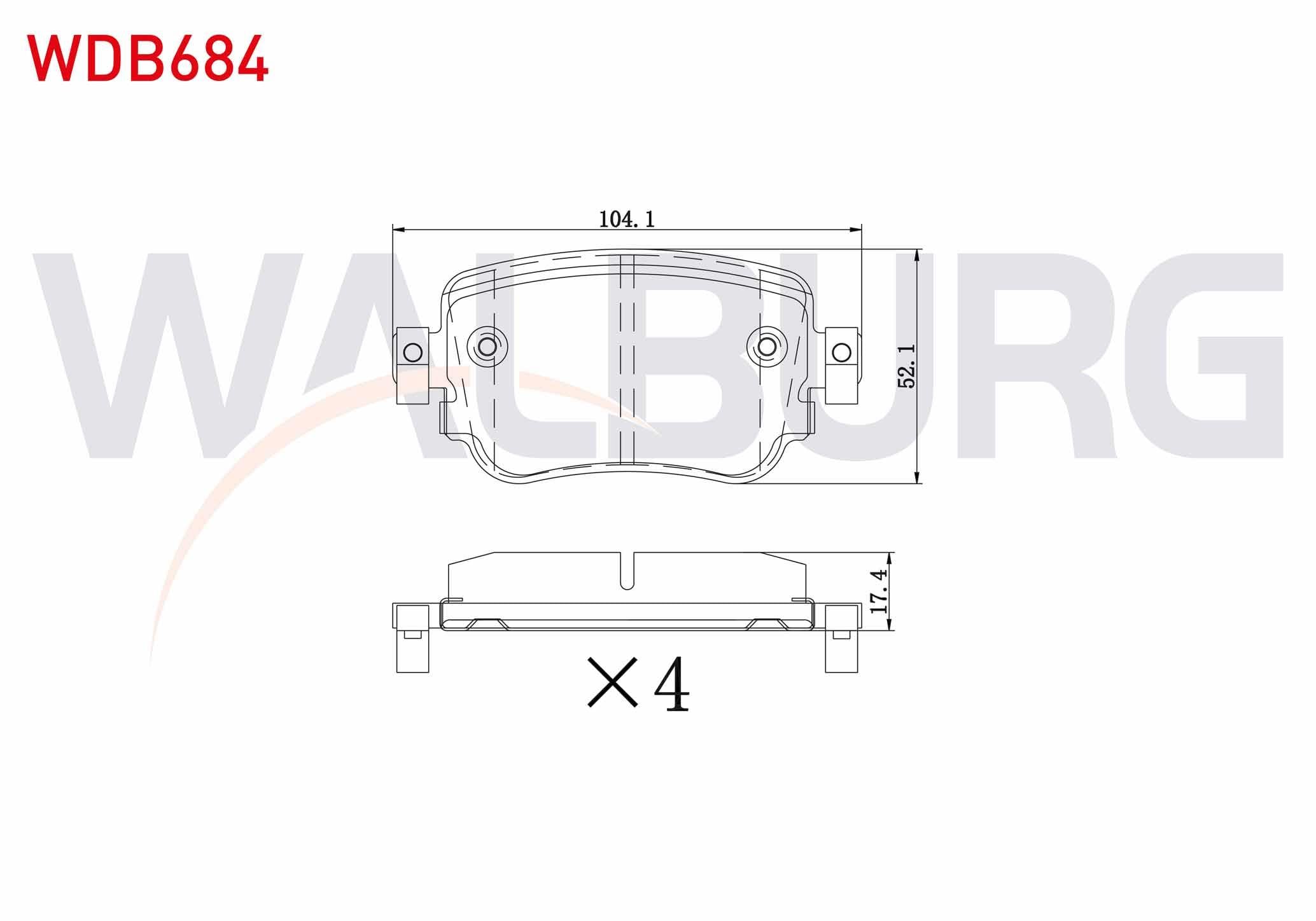 FREN BALATA ARKA IKAZLI VOLKSWAGEN CADDY IV 1.6 TDI 2015-/ SEAT LEON (5F) 1.8 TSI 2012-/ 2.0 TDI 2012-/ LEON CUPRA 2.0 TDI 2006-/ SKODA OCTAVIA (5E3)