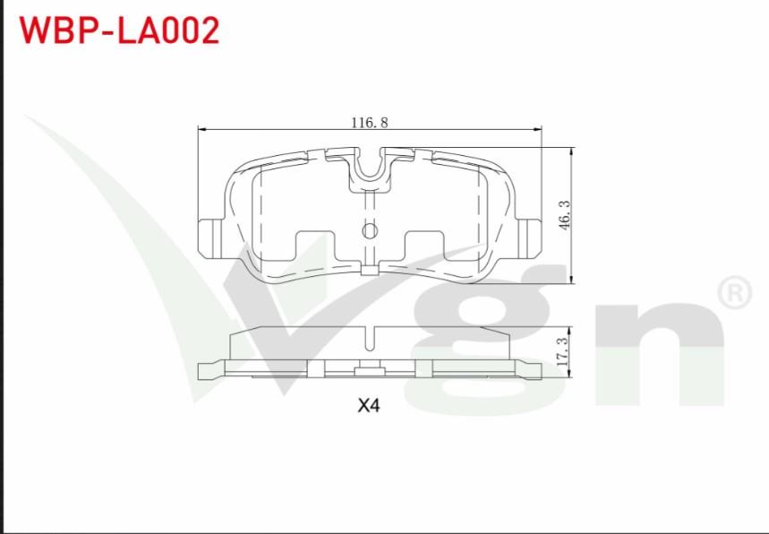 FREN BALATA ARKA LAND ROVER RANGEROVER III 3.0 TD 6 2002-2012 / LAND ROVER DISCOVERY (TAA) 2.7 TD 2004-2010
