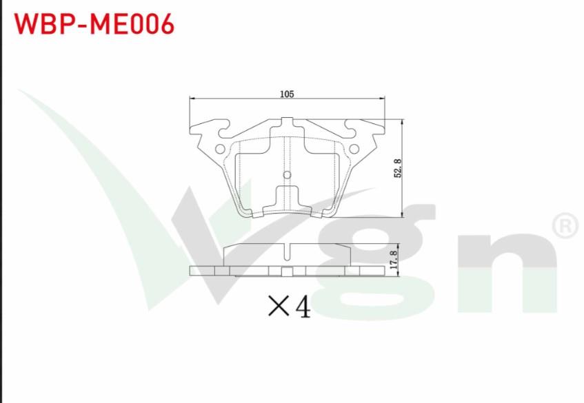 FREN BALATA ARKA MERCEDES VITO (638) 110 CDI 1997-2003 / VITO (638) 108 CDI 1997-2003