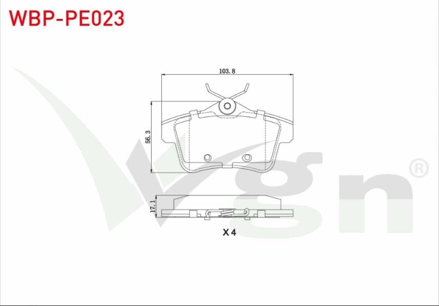 FREN BALATA ARKA PEUGEOT 3008 1.6 VTI 2009-/ 3008 1.6 HDI 2009- / 5008 1.6 HDI 2009- / CITROEN DS4 1.6 E-HDI 2011- / DS5 1.6 E-HDI 2011- / C4 (B7) 1.6 2009-/ DS4 1.6 THP 2011-