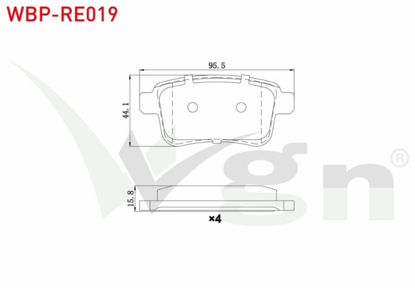 FREN BALATA ARKA RENAULT KANGOO (KW0/1) 1.5 DCI 2008-