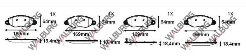 FREN BALATA IKAZLI ON FORD TRANSIT (V184) 2.0 TDCI 18.40mm 2000-2006 1144288 1318147 4114749 4095132