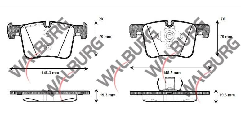 FREN BALATA ON BMW 3 SERISI (F30) 320i xDrive 19.30mm 2011- 34106859182 34116856193