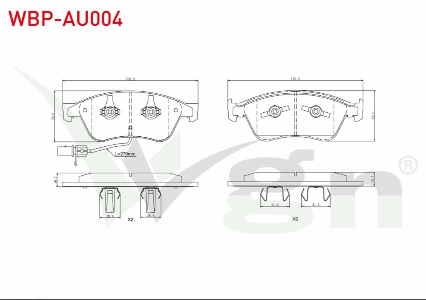 FREN BALATA ON FISLI AUDI A8 (4E_) 3.0 TFSI 2003-2010 / AUDI A8 (4E_) 4.2 V8 TDI 2003-2010 / AUDI A8 (4E_) 3.7 2003-2010
