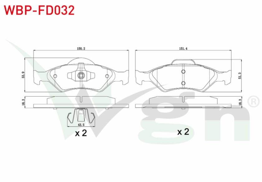 FREN BALATA ON FORD FIESTA IV 1.25i 16v 1996-2002/ FIESTA IV 1.4i 16v 1996-2002 / FIESTA IV 1.3i 1996-2002