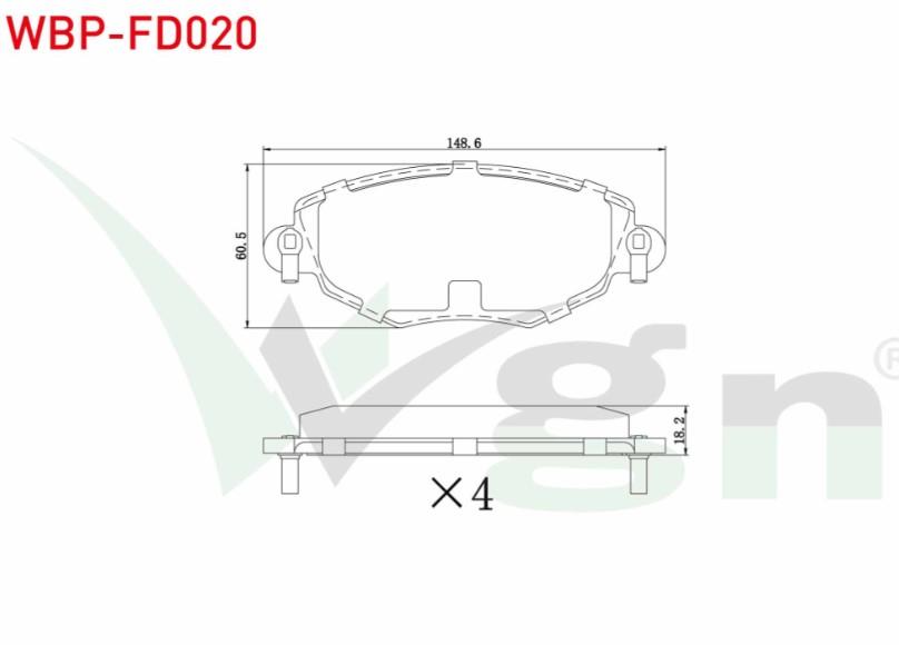 FREN BALATA ON FORD MONDEO III 1.6i 16v 2000-2007/ MONDEO III 2.0 TDCI 2000-2007/ MONDEO III 2.0i 16v 2000-2007/ X-TYPE 2.0i 2001-2009/ X-TYPE 2.0 D 2006-2009/ X-TYPE 2.5i 2001-2009