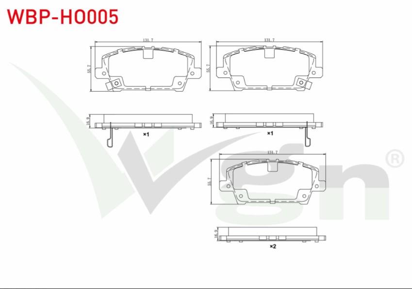 FREN BALATA ON IKAZLI HONDA CIVIC VIII 1.4 2005-2012 / CIVIC VIII 1.8 2005-2012 / CIVIC VII 1.8 I-VTEC 2000-2006 / CIVIC VII 2.0 I-VTEC 2000-2006