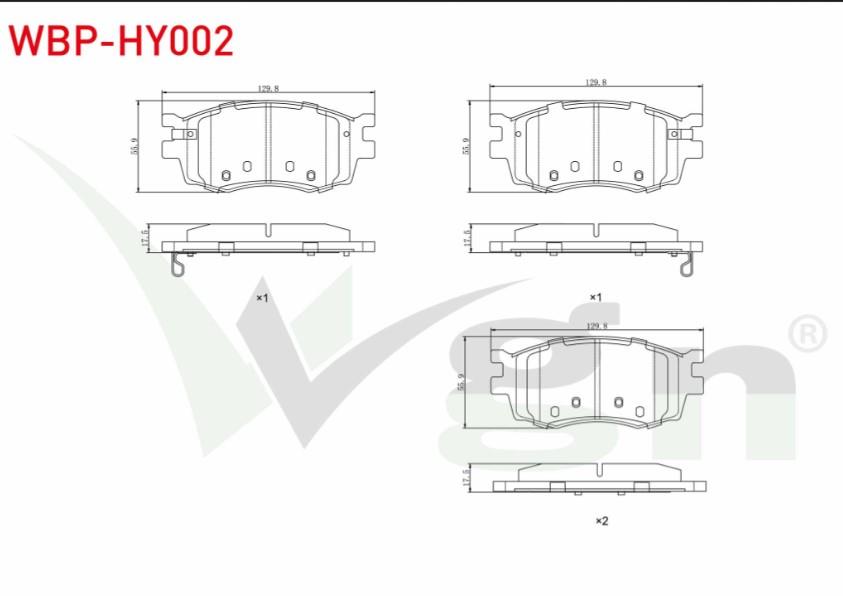 FREN BALATA ON IKAZLI HYUNDAI ACCENT ERA 1.5 CRDI 2006-2012 / ACCENT ERA 1.4i 16v 2006-2012 / ACCENT ERA 1.6 CVVT 2006-2012/ I20 (PB, PBT) 1.4 CRDI 2008-2015/ KIA RIO II 1.5 CRDI 2006-2011
