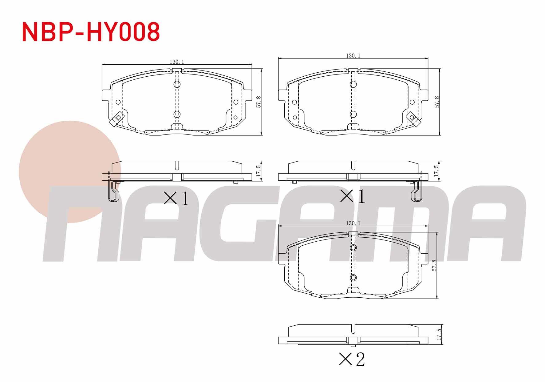 FREN BALATA ON IKAZLI HYUNDAI I30 1.6i 2007-2011/ I30 1.6 CRDI 2007-2011/ I30 1.6 CRDI 2011-/ KIA CEED 1.6 CRDI 90 HP 2006-2012/ CEED 1.6i 115 HP 2006-2012/ CARENS II 2.0 CRDI 2002-2006
