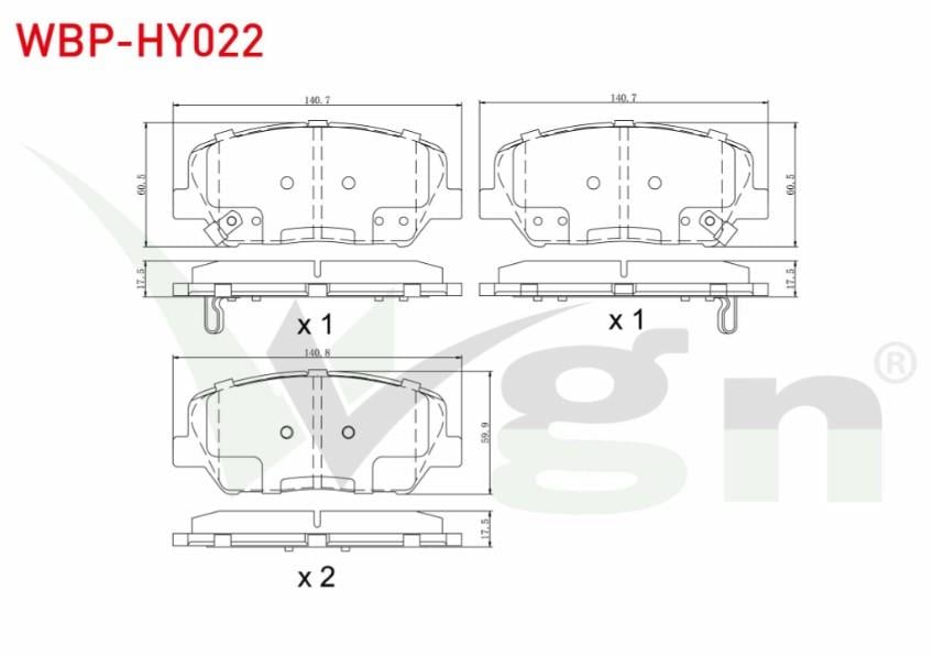 FREN BALATA ON IKAZLI HYUNDAI I30 (GD) 1.6 GDI 2011-2017 / I30 (GD) 1.6 CRDI 2011-2017 / KIA CEED 1.6 CRDI 2012-
