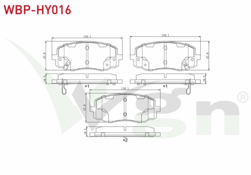 FREN BALATA ON IKAZLI KIA PICANTO (BA) 1.25 2004-2011 / PICANTO (BA) 1.1i 2004-2011 / HYUNDAI I10 (PA) 1.1i 12v 2008-2013 / I10 (BA) 1.0 D-CVVT 2013- /  I10 (BA) 1.2 D-CVVT 2013-