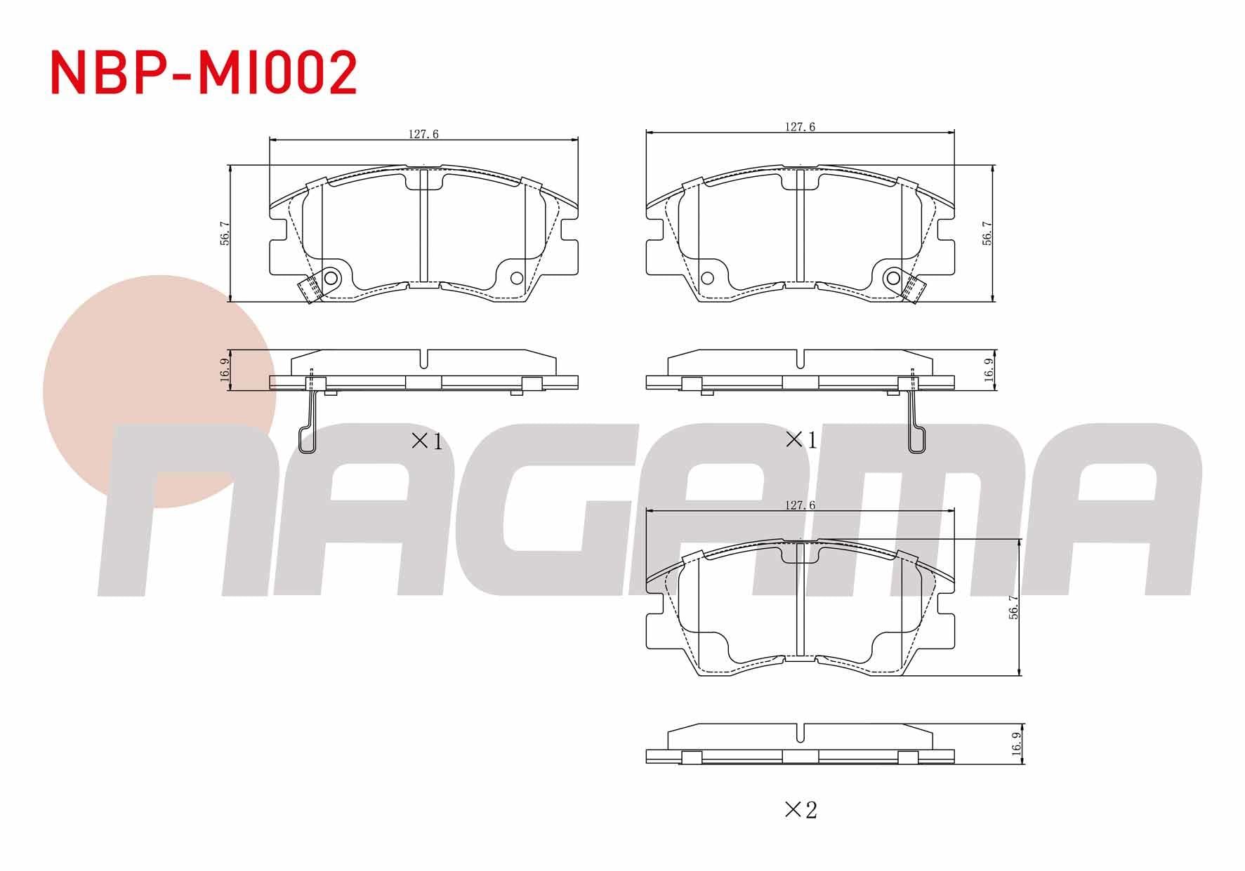FREN BALATA ON IKAZLI MITSUBISHI L 300 (P0W,P1W) 2.5 D 1986-2006 / L 200 (K3T,K2T,K1T,K0T) 2.5 D 1986-1996