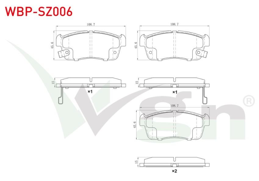 FREN BALATA ON IKAZLI SUZUKI SUPER CARRY 1.3i 1985-1999 / DAIHATSU COPEN 1.3 2003- / YRV (M2) 1.3i CX 2001- / SIRION (M3) 1.3 2005- / SIRION (M3) 1.0 2005-