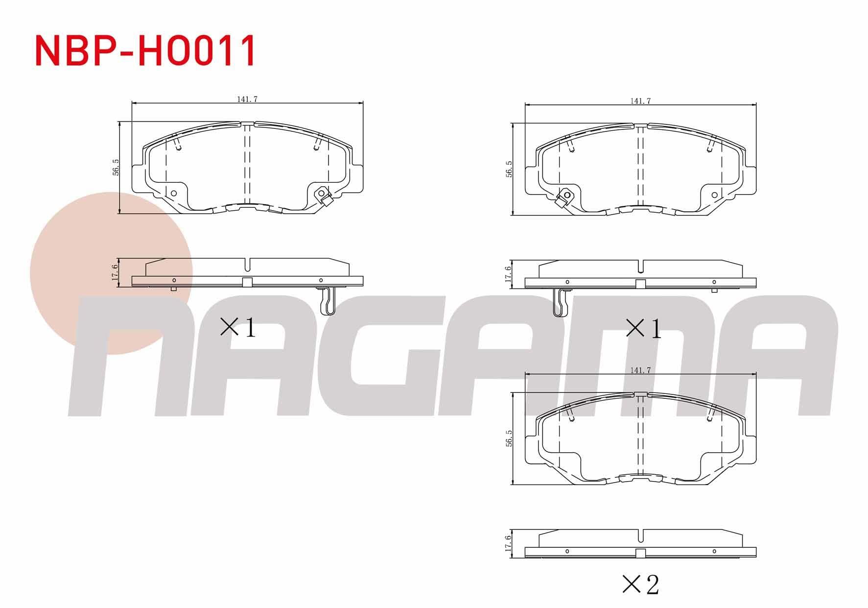 FREN BALATA ON IKAZLI TEL DELIKLI HONDA CIVIC X (FC) 1.6i 2016- / CR-V II 2.0i 2002-2006