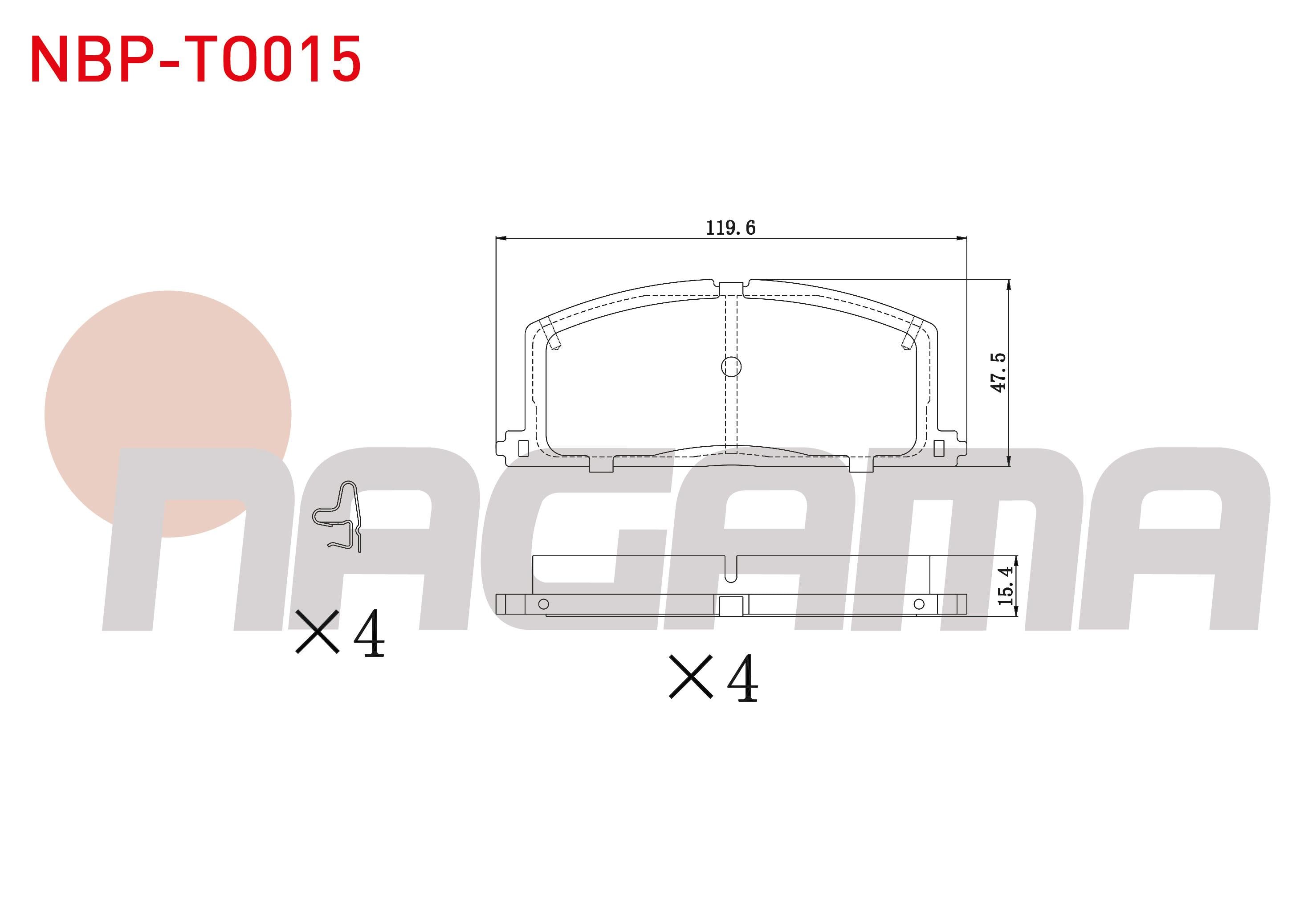 FREN BALATA ON IKAZLI TEL DELIKLI TOYOTA COROLLA (_E9_) 1.3i 1987-1993 / COROLLA (_E9_) 1.8 D 1987-1993 / COROLLA (_E9_) 1.6i 1987-1993 / CARINA (_T17_) 1.6i 1987-1992