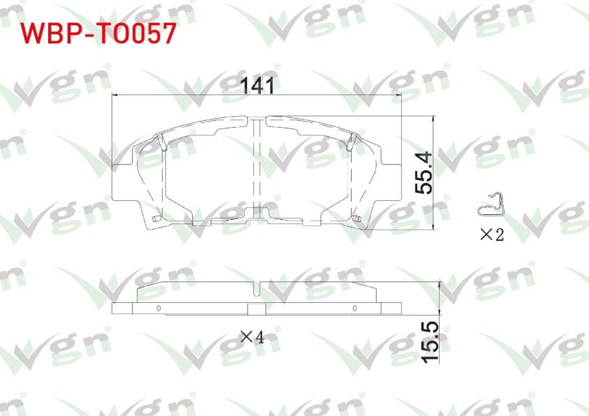 FREN BALATA ON IKAZLI TOYOTA AVENSIS 1.6 VVT-I - 1.8 16v - 2.0 VVT-I - 2.0 D-4D 1999-2003 / CARINA E 2.0i - 2.0 D 1992-1997 / CELICA 2.0 1993-1999