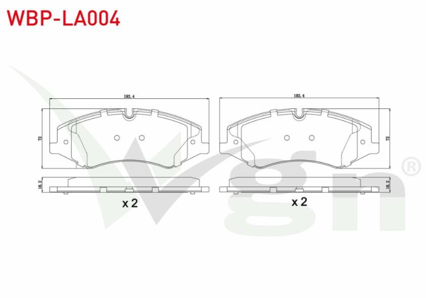 FREN BALATA ON LAND ROVER DISCOVERY IV (LA) 3.0 TD 4X4 18.70mm 2010-