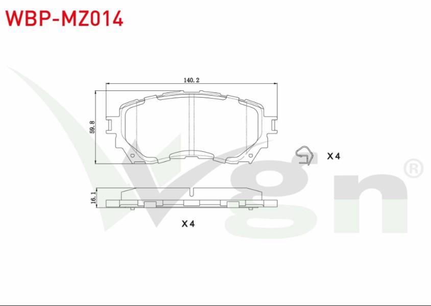 FREN BALATA ON MAZDA 6 (GJ,GH) 2.0 2013- / 6 (GJ,GH) 2.2 D 2013-