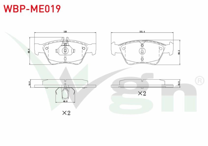 FREN BALATA ON MERCEDES E SERISI (W210) E 230 1995-2002/ (W210) E 200 1995-2002/ (W210) E 200 CDI 1995-2002/ (W210) E 270 CDI 1995-2002/ (W210) E 280 1995-2002/ (W210) E 320 CDI 1995-2002