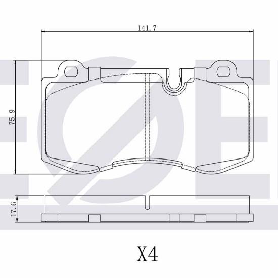 FREN BALATA ON MERCEDES S SERISI (W221) S 320 CDI 2005-2013 / MERCEDES S SERISI (W221) S 350 2005-2013 44206220 A0044206220 A0044206220 A0054207820