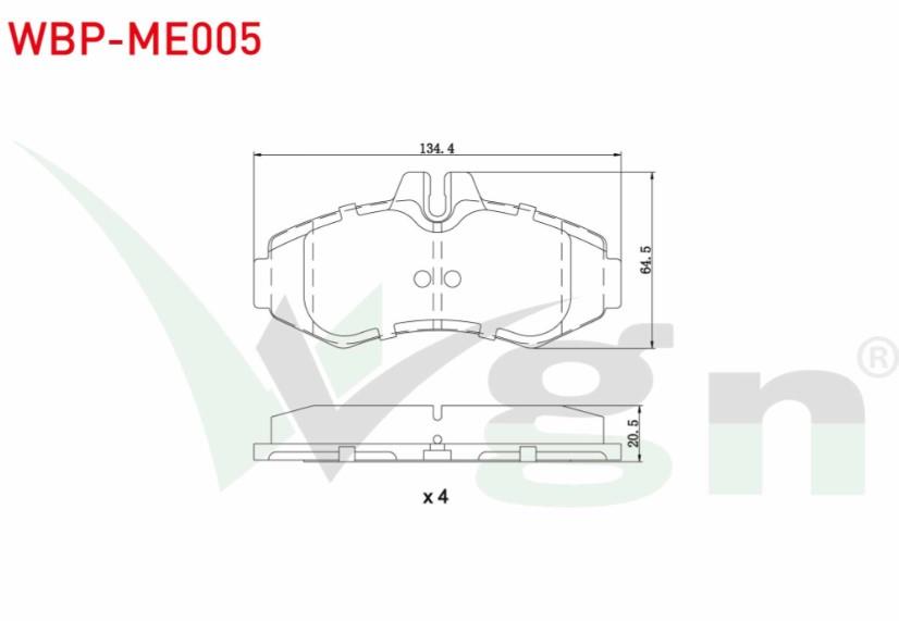 FREN BALATA ON MERCEDES VITO (638) 108 CDI 1997-2003 / VITO (638) 110 CDI 1997-2003